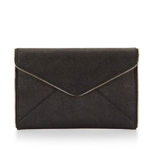 Rebecca Minkoff Leo Envelope Clutch in Black (New)
